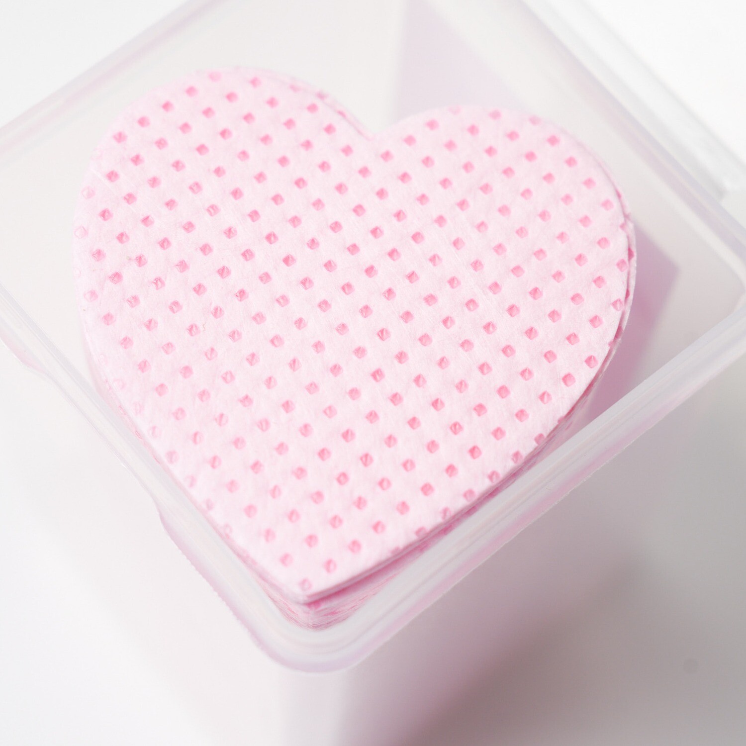 Lint Free Wipes - Heart, Heart Shaped Lint free wipes 200pcs: Pink