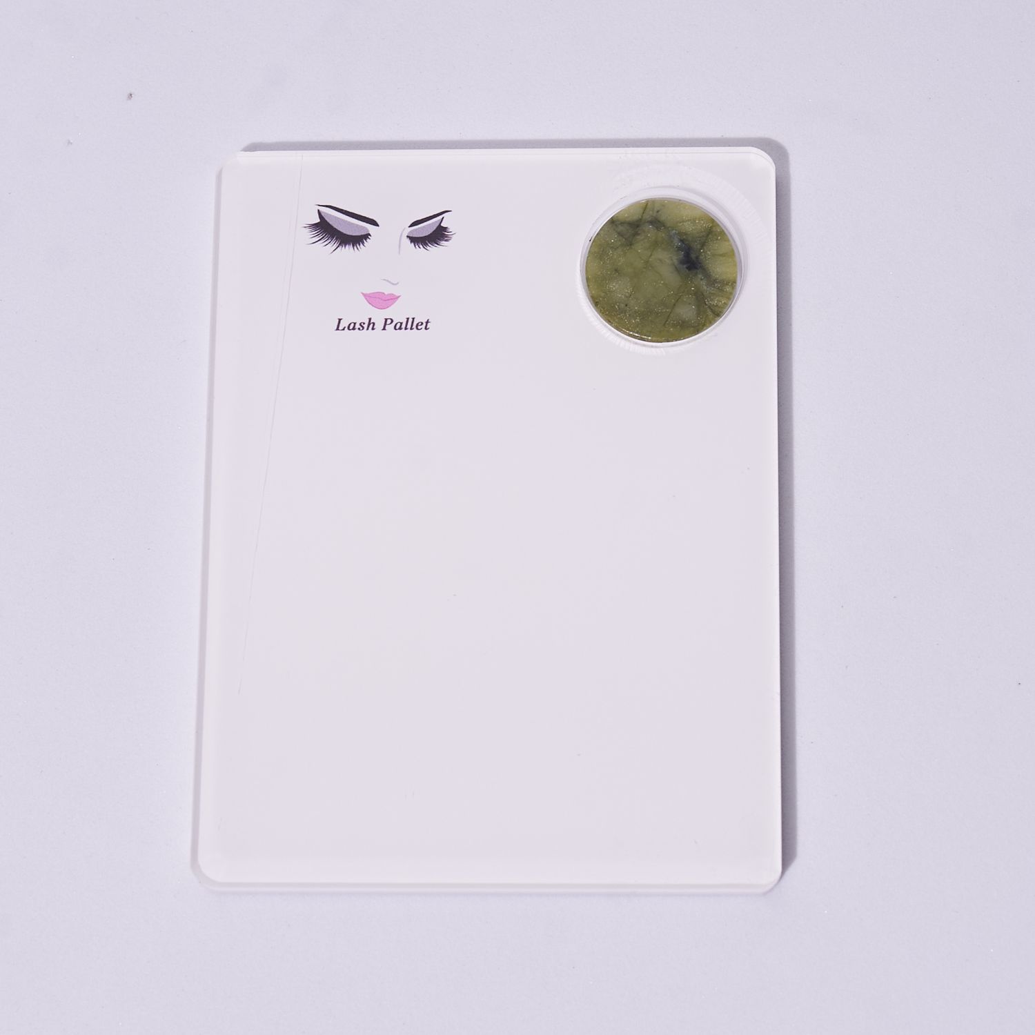 Lash Tile with jade stone, Colour Tile: White