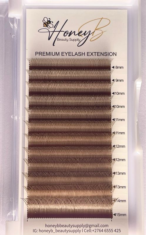 YY Lashes - Brown - Mixed tray 8mm-15mm 0.07mm