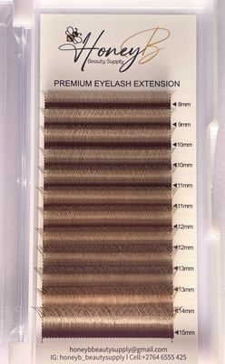YY Lashes - Brown - Mixed tray 8mm-15mm 0.07mm