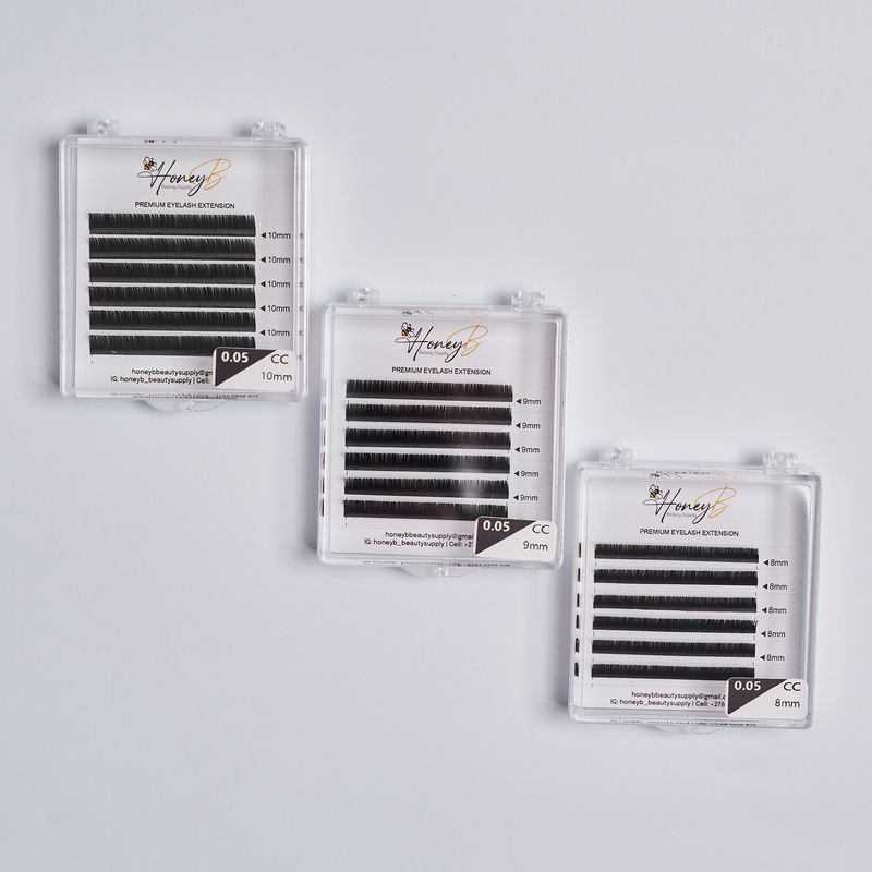 Volume Lashes: CC Curl - 0.05mm - Half tray