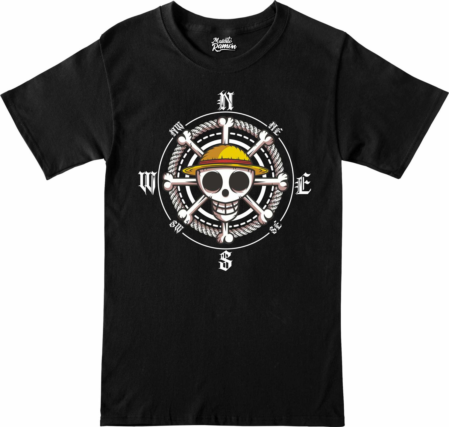 Remera One Piece - Puntos cardinales