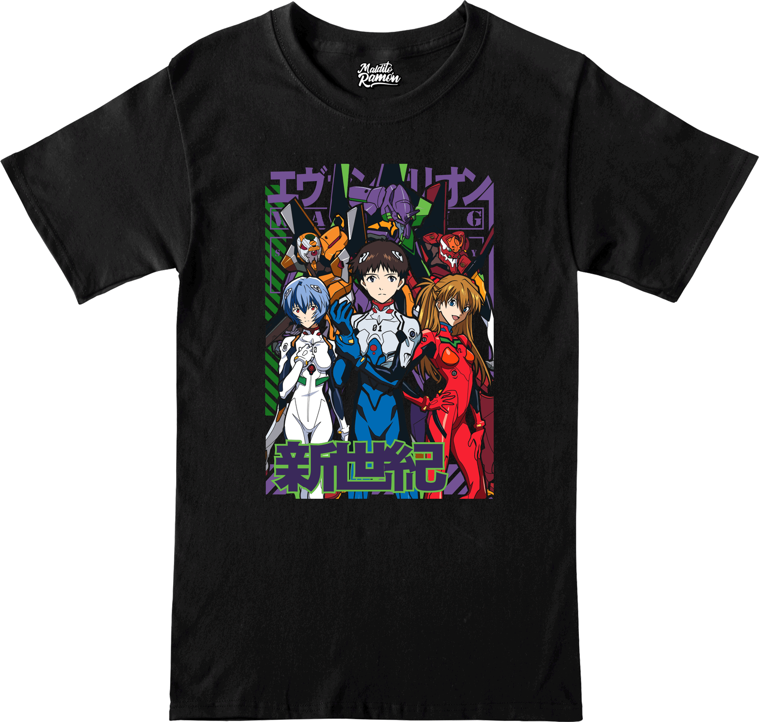 Remera Evangelion-Personajes
