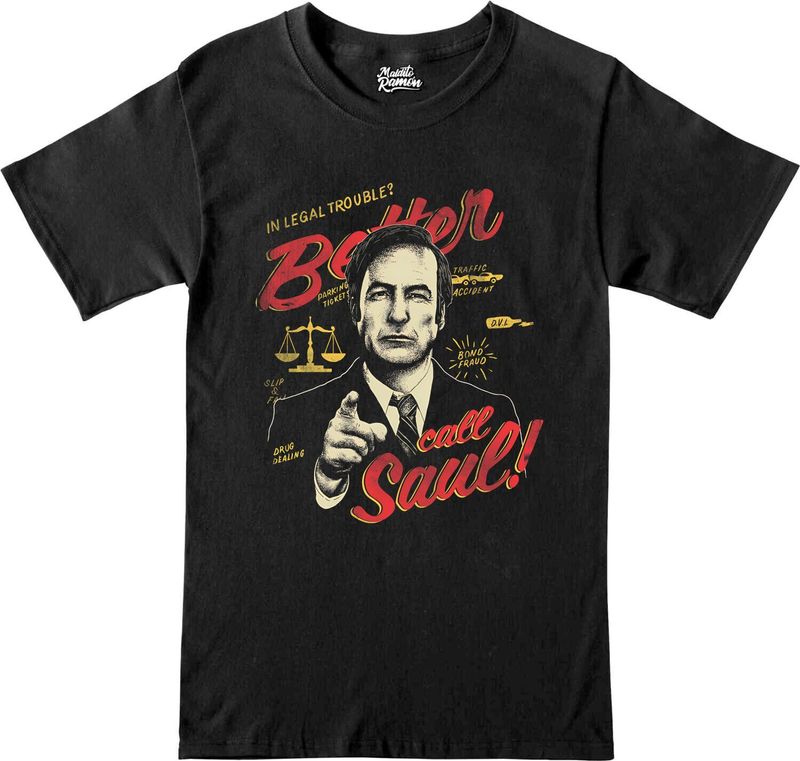 Saul Letras Remera Better Call Saul letras rojas