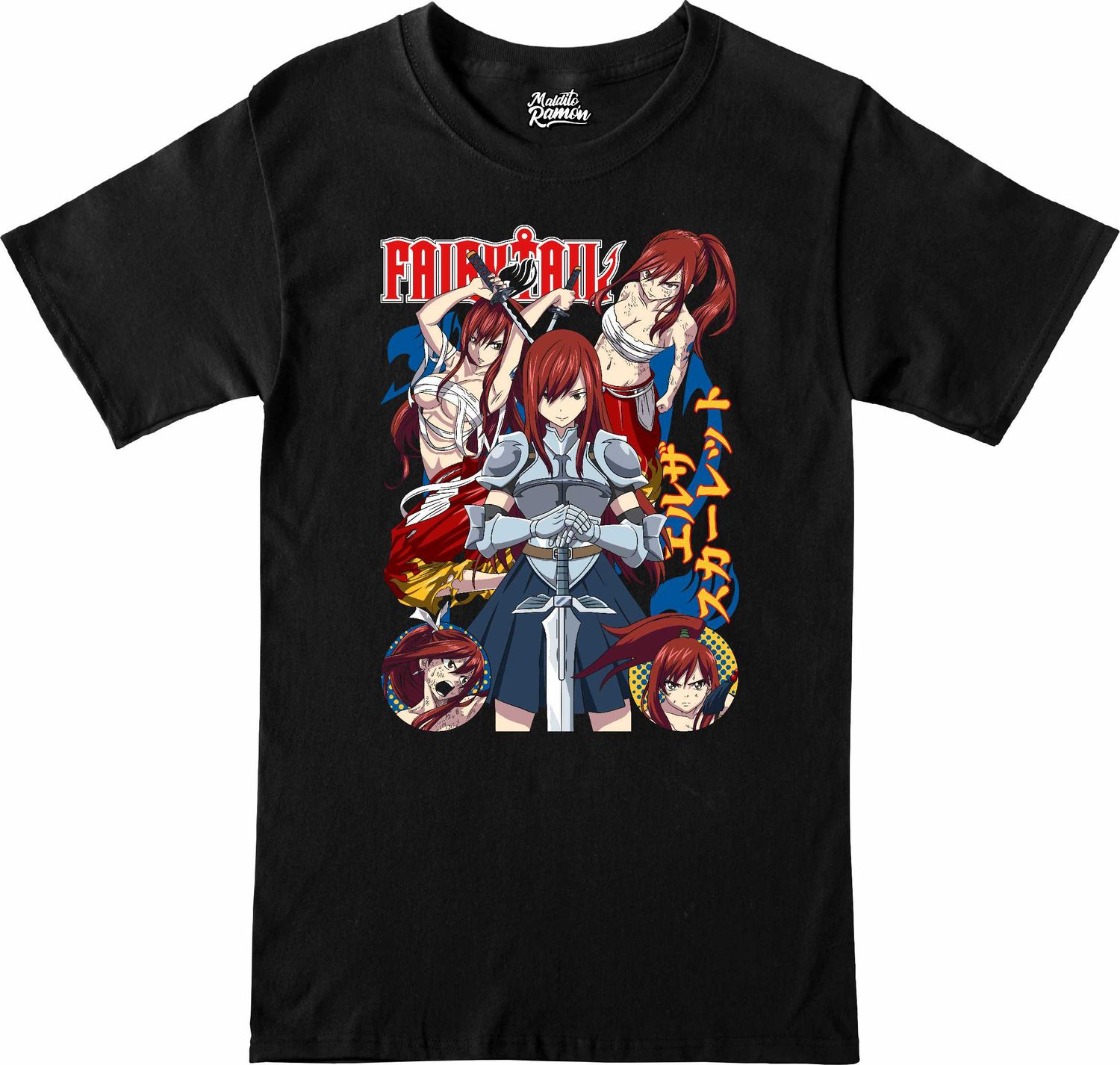 Remera Fairy Tail - Erza Scarlet Armadura