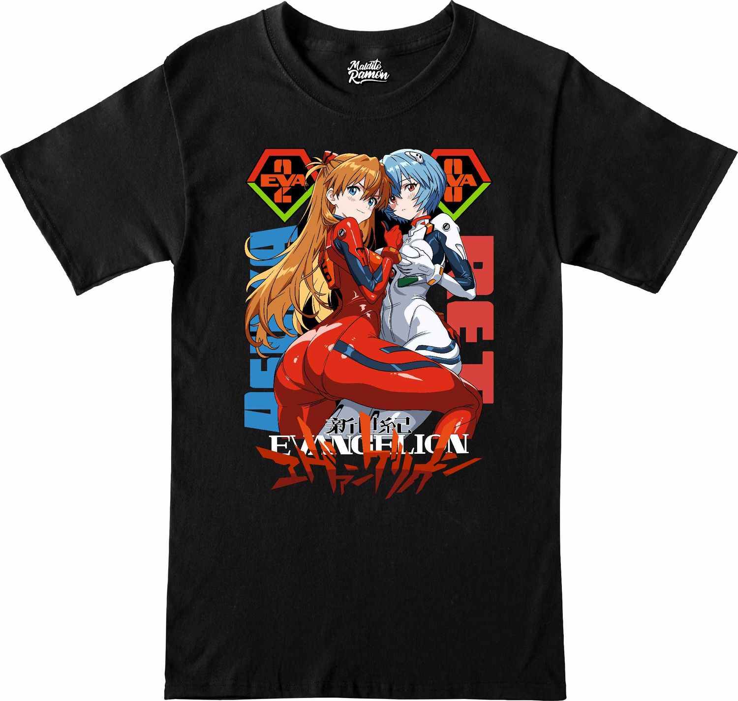Remera Evangelion -Asuka &amp; Rei
