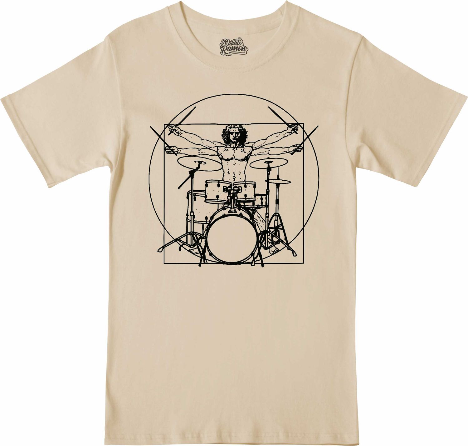 Remera Hombre de Vitruvio - Batería