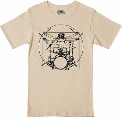 Remera Hombre de Vitruvio - Batería
