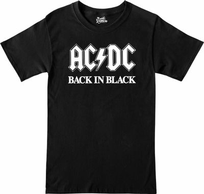 Remera Back in Black - ACDC