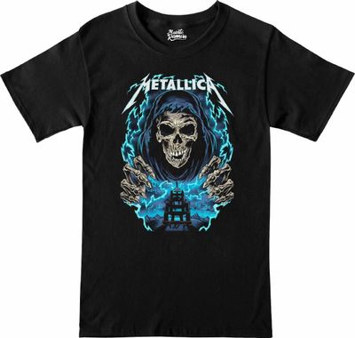 Remera o Canguro Metallica - Azul