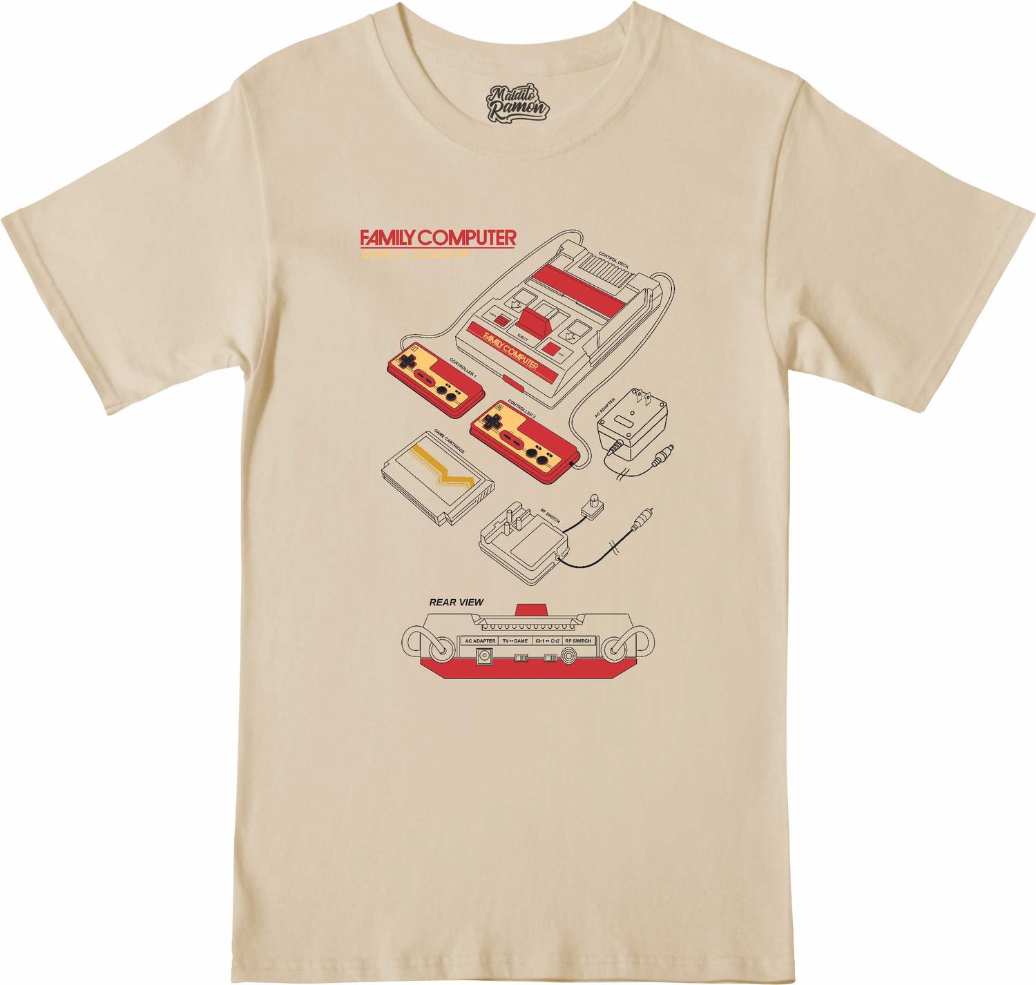 Remera Nintendo Famicom Family Computer - Diagrama Retro Gaming