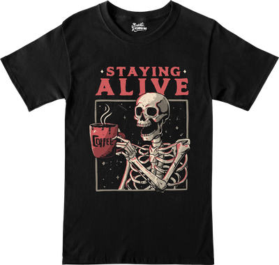Remera Staying Alive Coffee