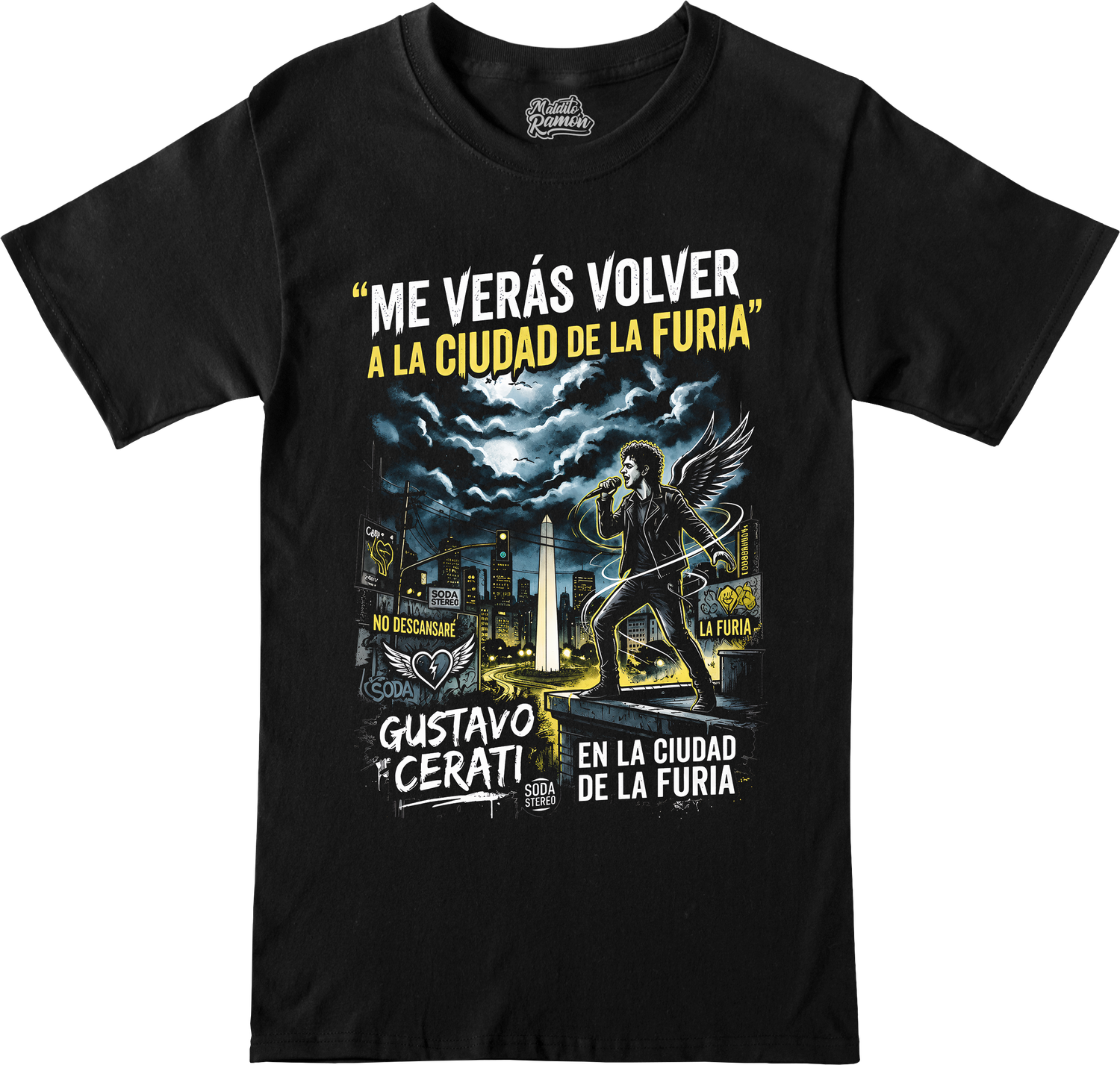 Remera Gustavo Cerati - Ciudad de la furia
