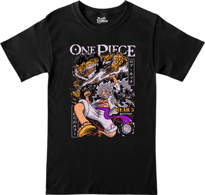 Remera One Piece - Luffy Gear 5 y Rob Lucci