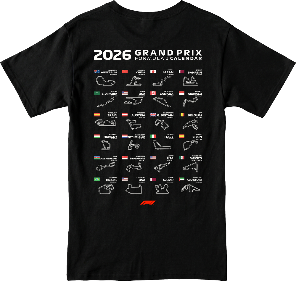 Remera F1 - Circuitos 2026