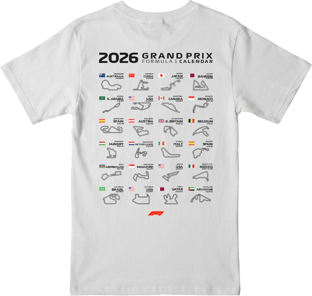Remera F1 - Circuitos 2026