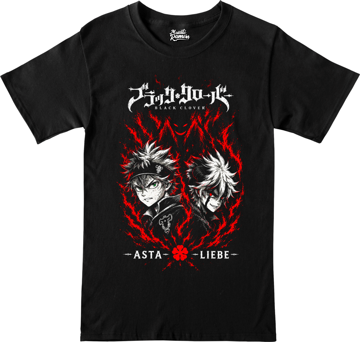 Remera Black Clover - Asta y Liebe