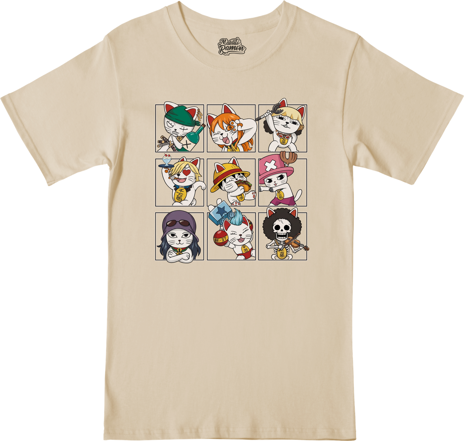 Remera One Piece - Mugiwaras Gatitos
