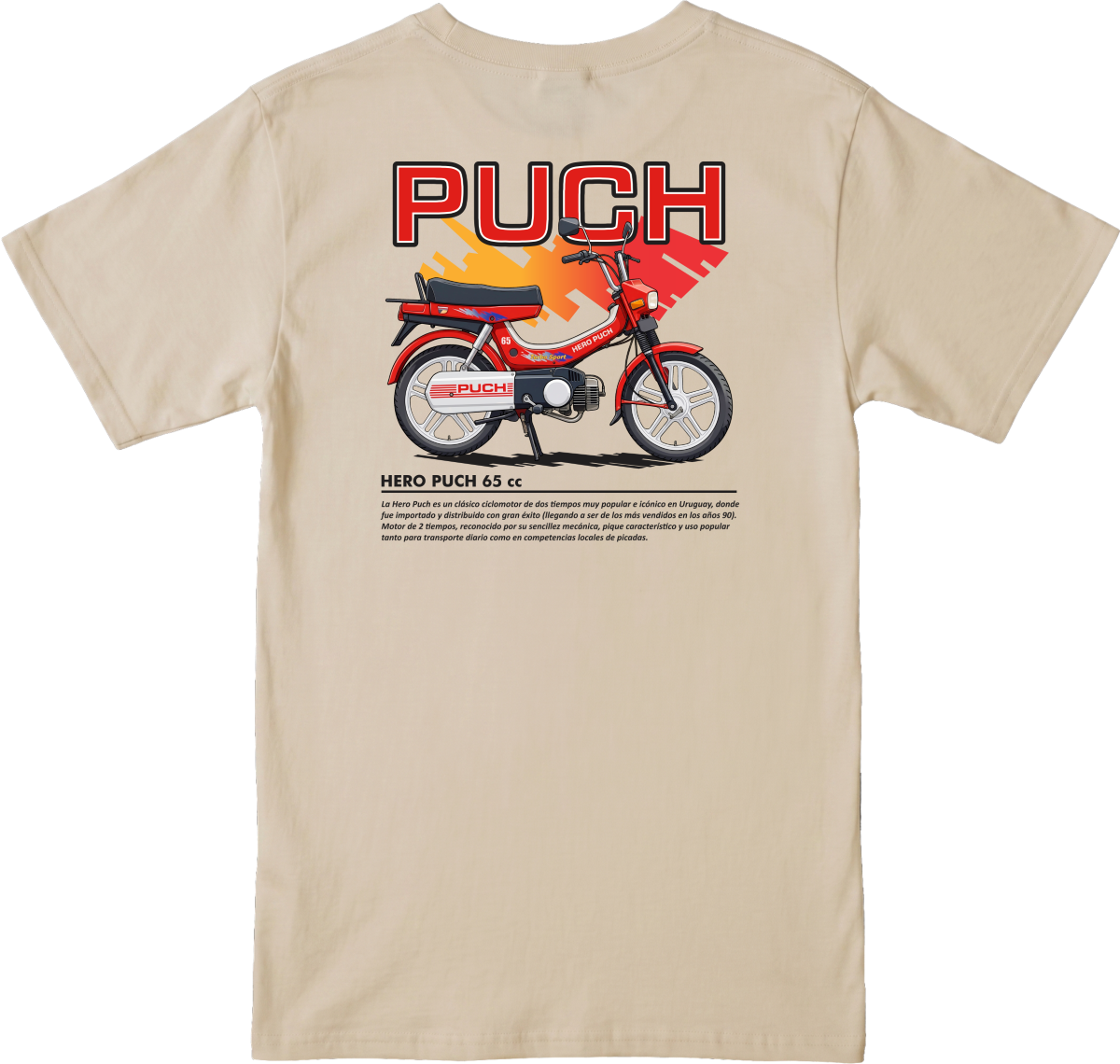 Remera Hero Puch 65cc (frente y espalda)