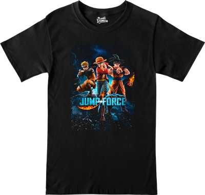 Remera Jump Force - Goku, Luffy y Naruto