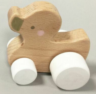 BAMBINO BY JULIANA® Wood Duck Push Toy - White