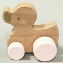 BAMBINO BY JULIANA® Wood Duck Push Toy - Pink