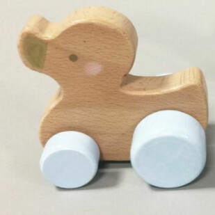 BAMBINO BY JULIANA® Wood Duck Push Toy - Blue