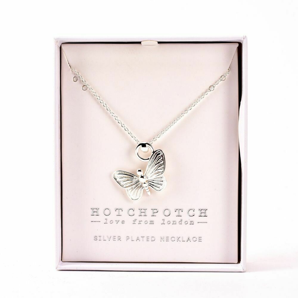 Frida 3D Silver Plated Butterfly Necklace