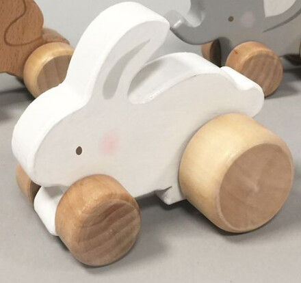 BAMBINO BY JULIANA® Wooden Push Toy - Bunny Rabbit
