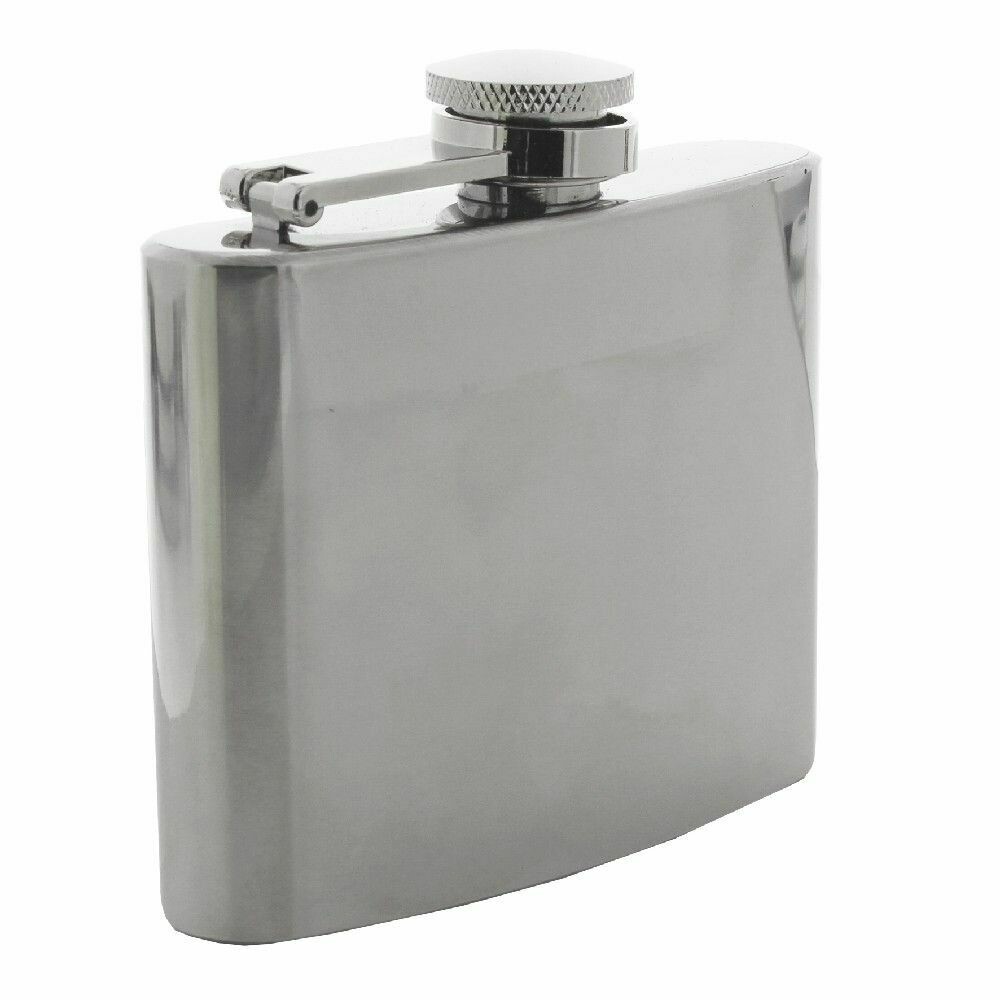 Harvey Makin Hip Flask - Plain Silver