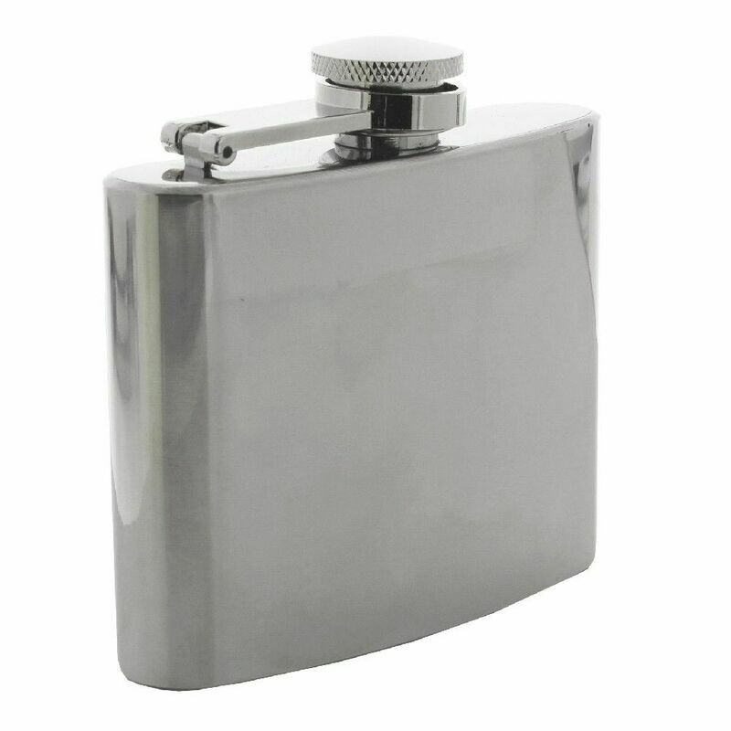 Harvey Makin Hip Flask - Plain Silver
