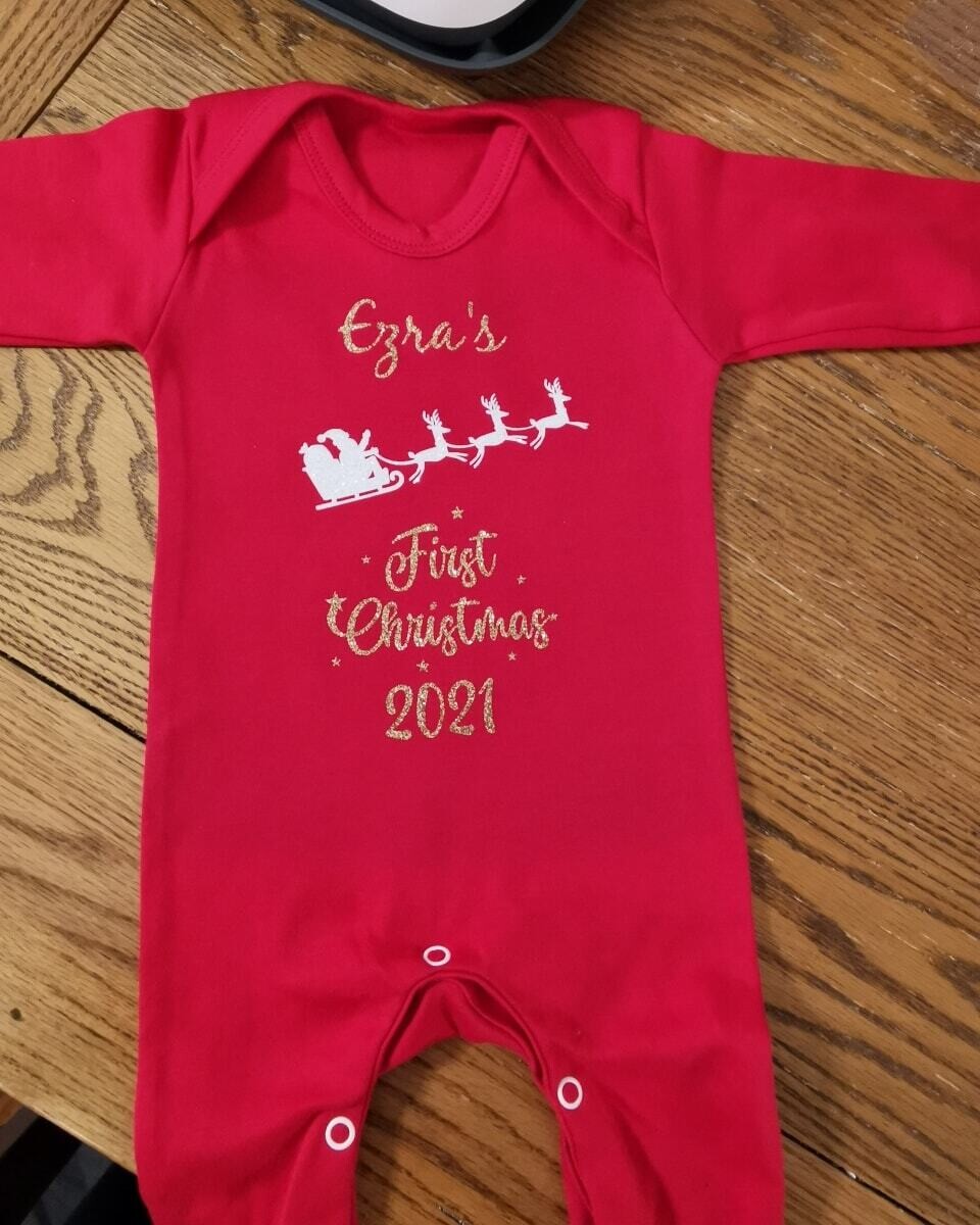 Babygrow First Christmas - Personalised