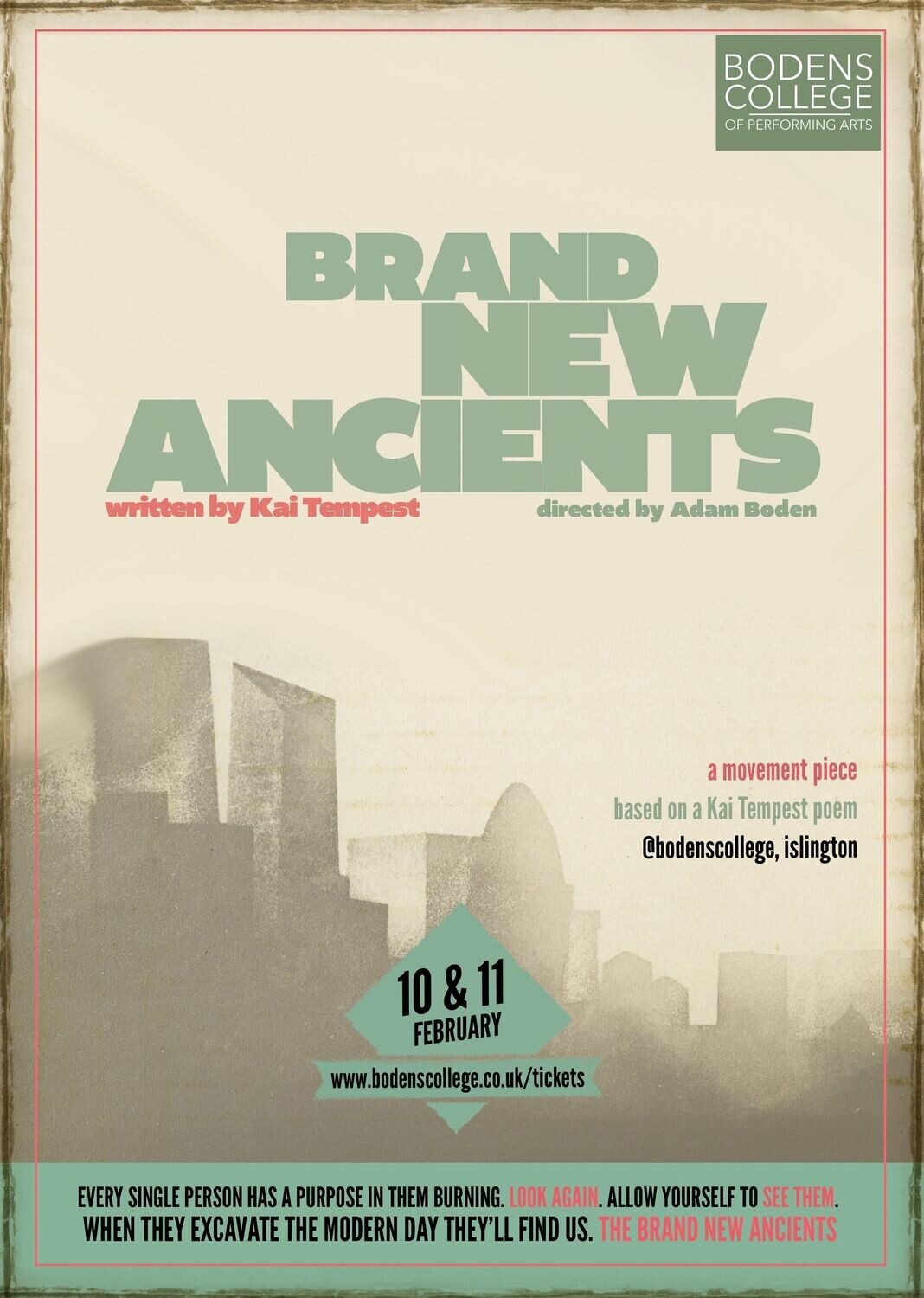 Brand New Ancients : Written by Kai Tempest