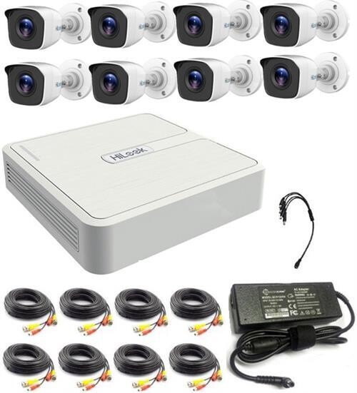 HiLook 8 Channel DVR with 8x 1080p HD Bullet Cameras DIY Combo Kit