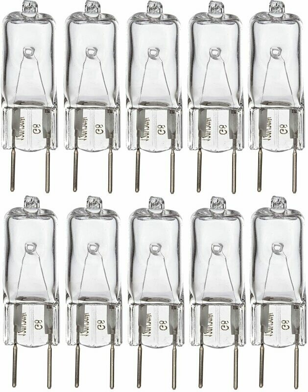 Picture of 10 halogen light bulbs.