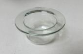 Picture of a clear deep glass replacement bowl for an aroma lamp. 