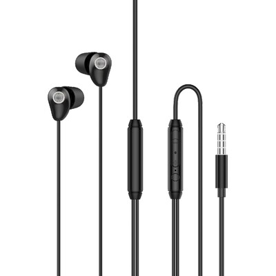 L&#39;avvento (HP66B) Sleeping earphone with Mic 3.5mm with Volume Control - Black