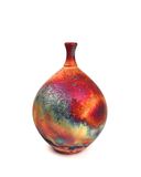 Raku Fired Copper Matt Bottle