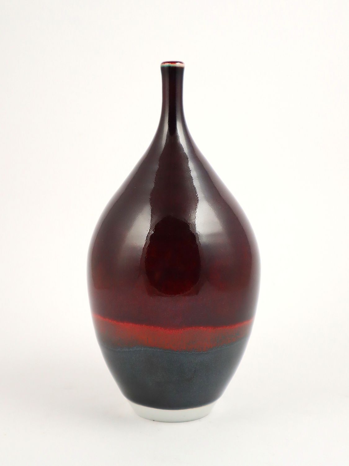 Porcelain Copper Red Bottle