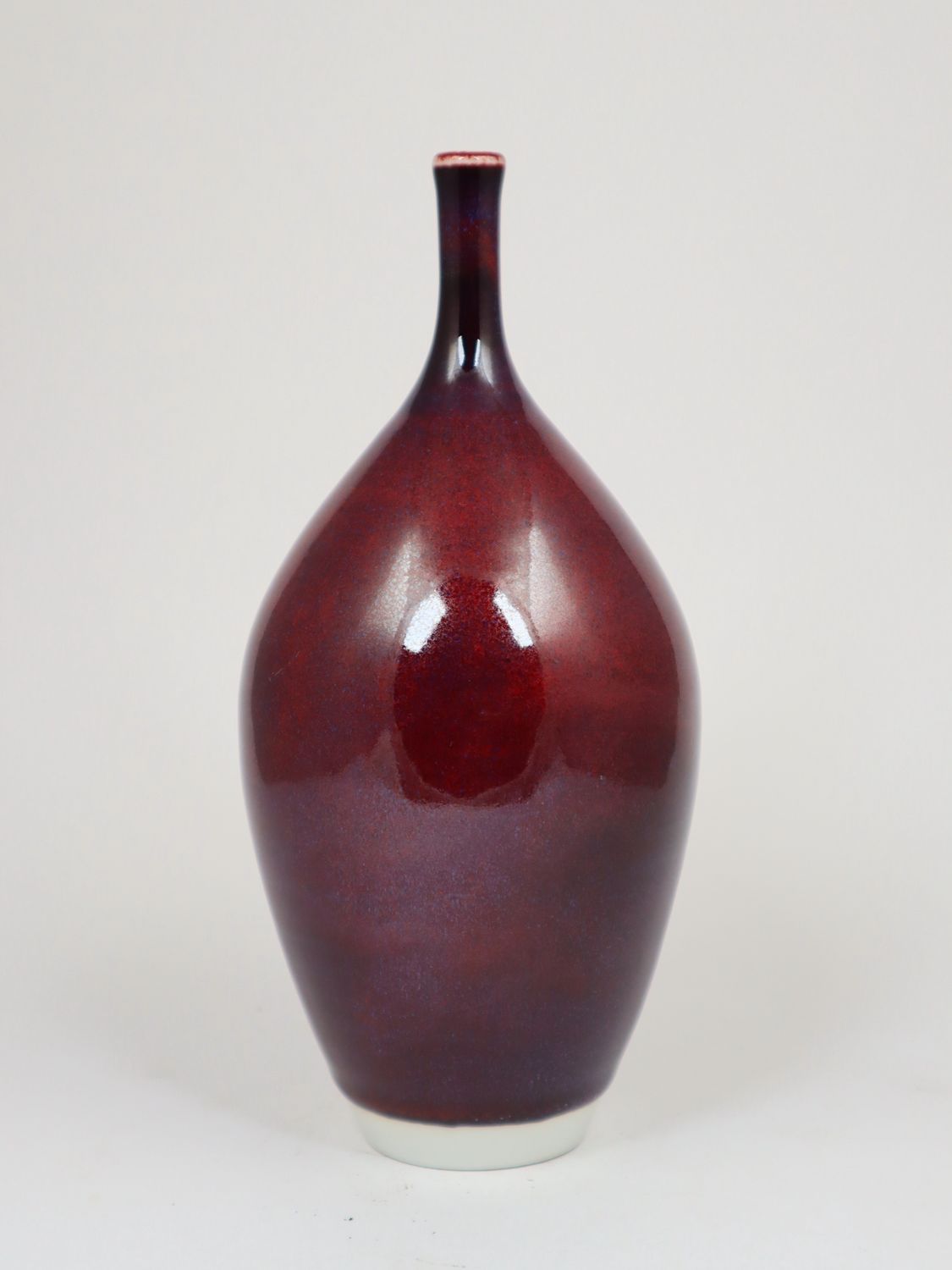 Porcelain Copper Red Bottle