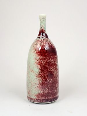 Small Porcelain Copper Red Bottle