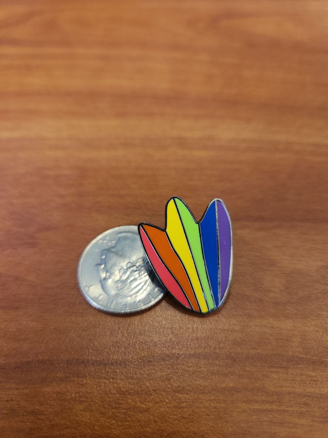 Rainbow Pride Duck Foot Pin