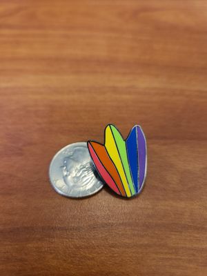 Rainbow Pride Duck Foot Pin