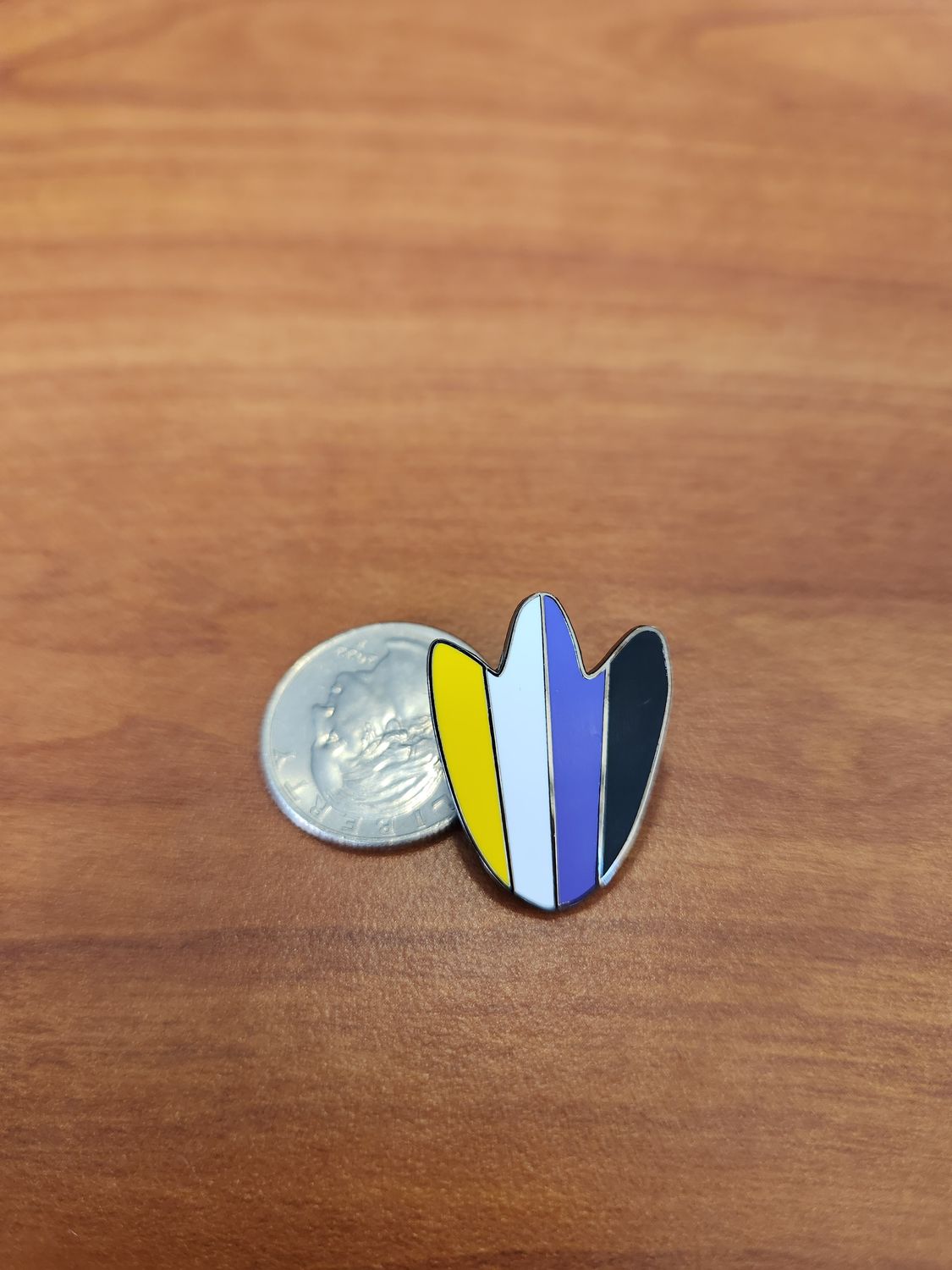 Nonbinary Pride Duck Foot Pin