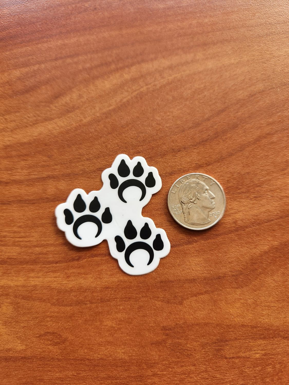 Triple Paw Print Sticker