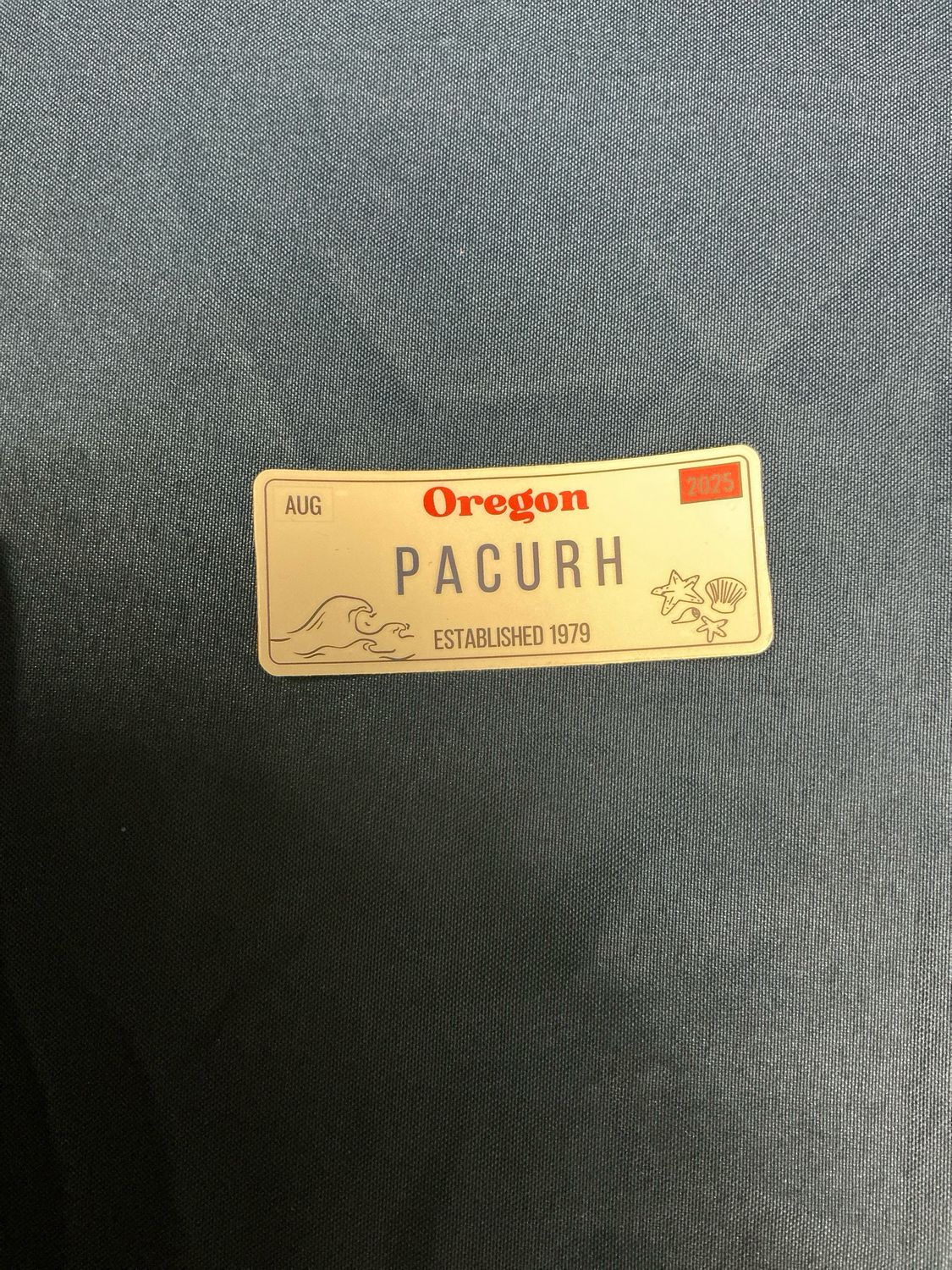 PACURH License Plate Sticker (Oregon)