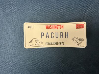 PACURH License Plate Sticker (Washington)