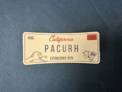 PACURH License Plate Sticker (California)