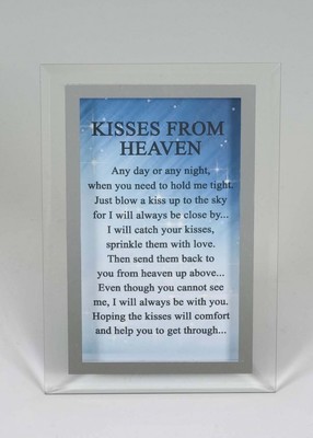 Kisses From Heaven mirror glass memorial plaque Kisses From Heaven mirror glass memorial plaque
