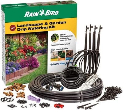 Rain Bird LNDDRIPKIT - Drip Irrigation Landscape/Garden Watering Kit